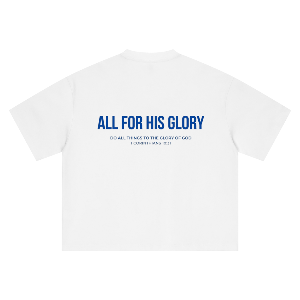 ALL FOR HIS GLORY-CROPPED BOXY TEE