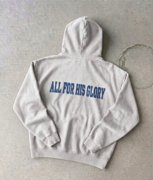 ALL FOR HIS GLORY BLUE-SNOW WASH OVERSIZED HOODIE