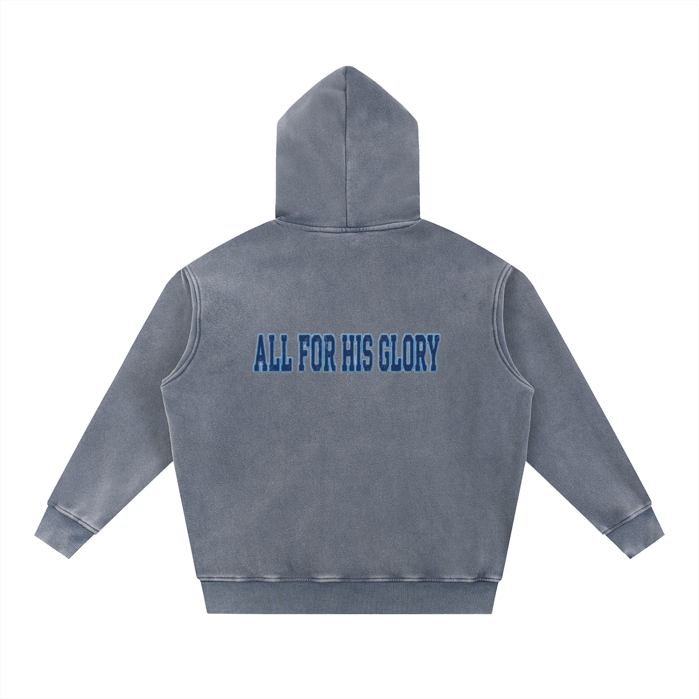 ALL FOR HIS GLORY BLUE-SNOW WASH OVERSIZED HOODIE