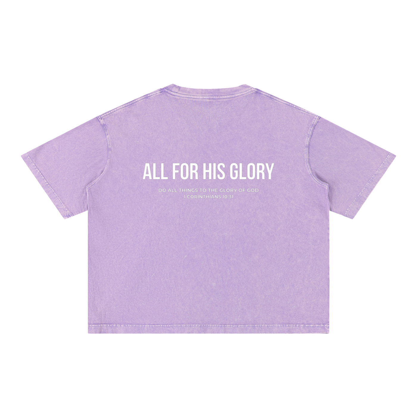 ALL FOR HIS GLORY-MINERAL WASH CROPPED BOXY TEE