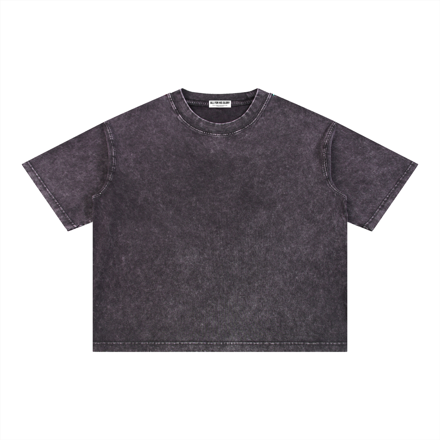 ALL FOR HIS GLORY-MINERAL WASH CROPPED BOXY TEE