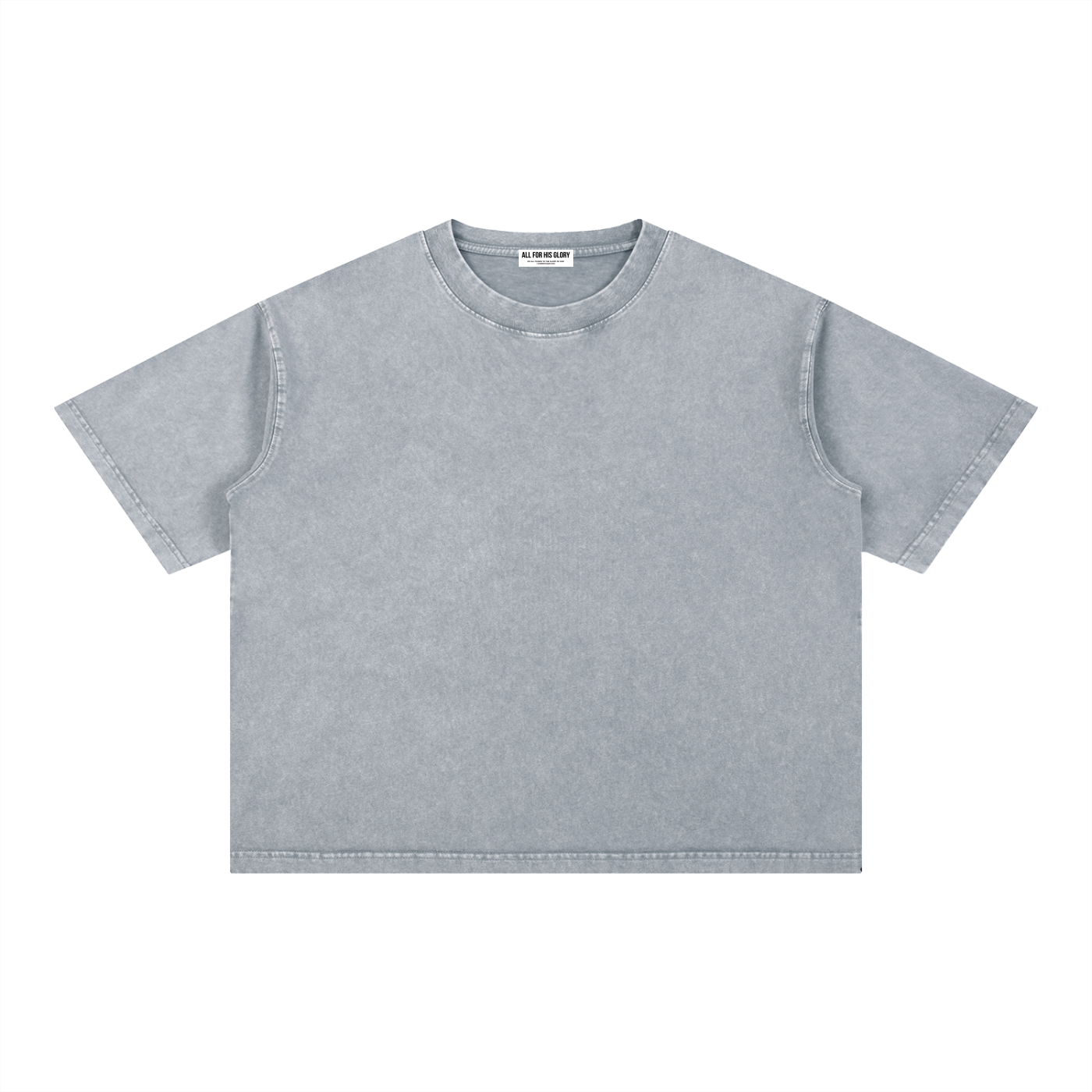 ALL FOR HIS GLORY-MINERAL WASH CROPPED BOXY TEE