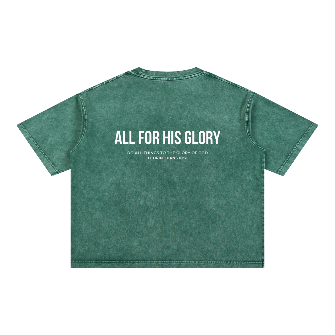 ALL FOR HIS GLORY-MINERAL WASH CROPPED BOXY TEE