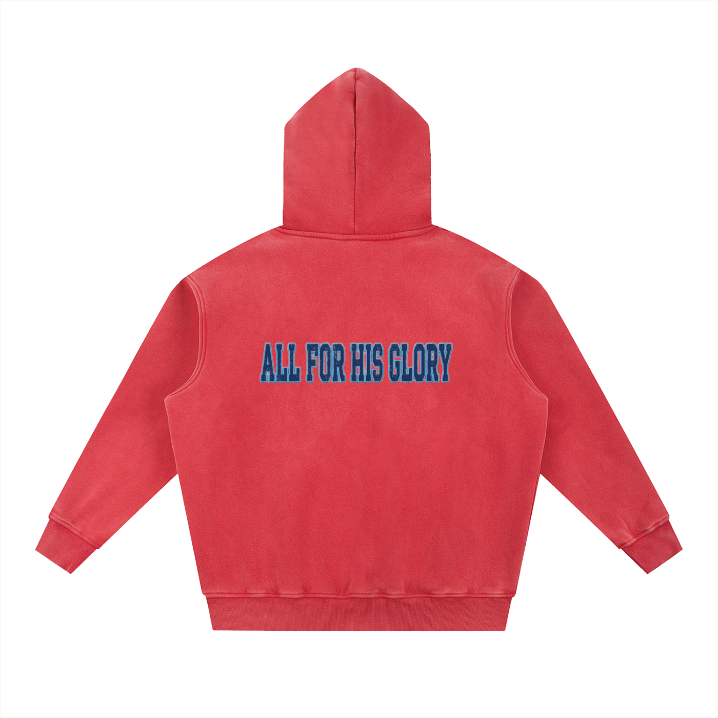 ALL FOR HIS GLORY BLUE-SNOW WASH OVERSIZED HOODIE
