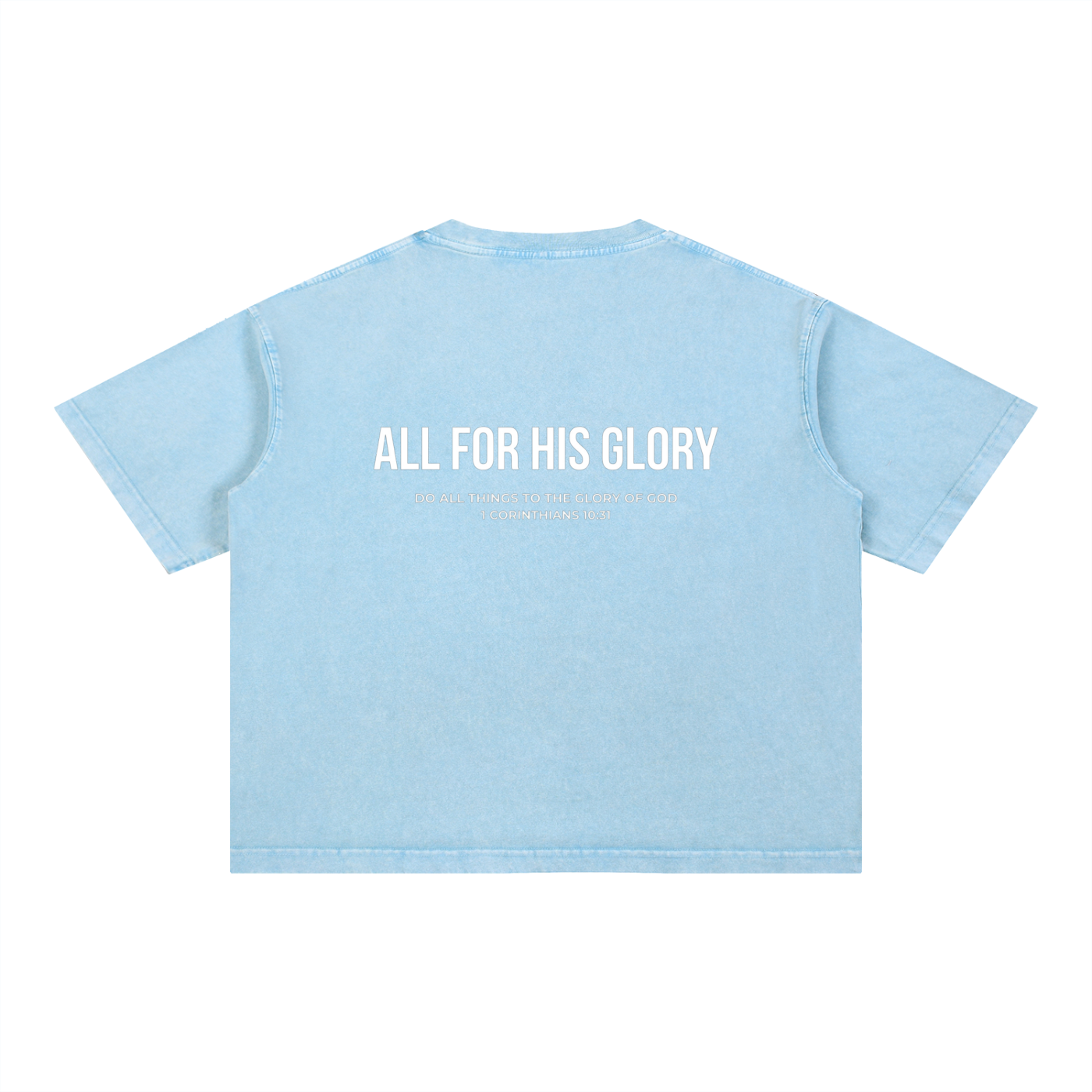 ALL FOR HIS GLORY-MINERAL WASH CROPPED BOXY TEE