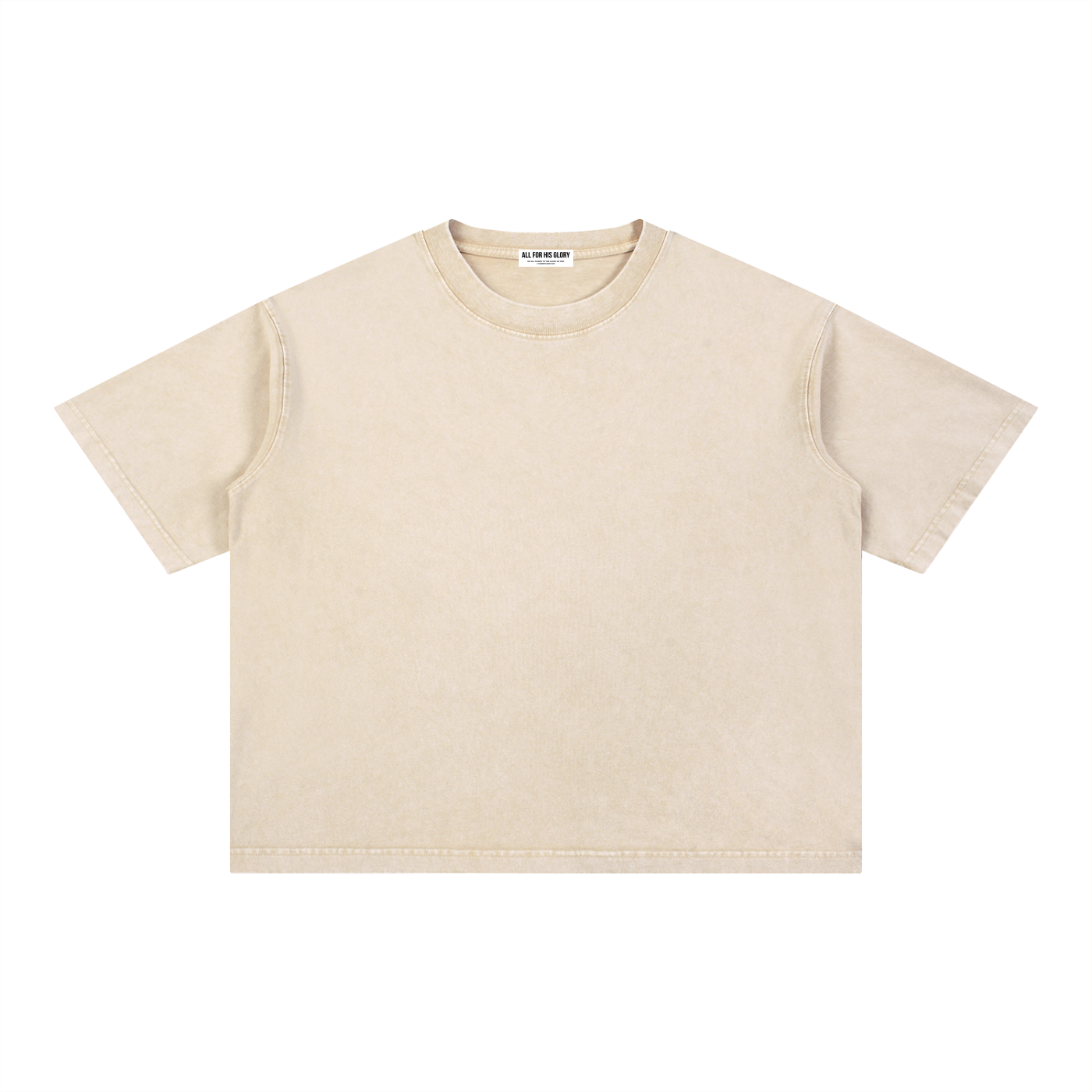 ALL FOR HIS GLORY-MINERAL WASH CROPPED BOXY TEE