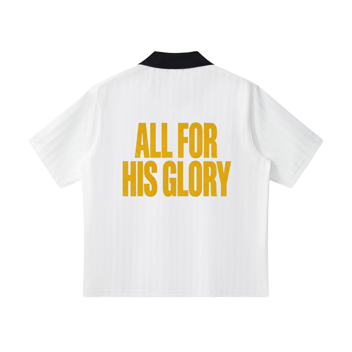 ALL FOR HIS GLORY-STRIPED SOCCER JERSEY