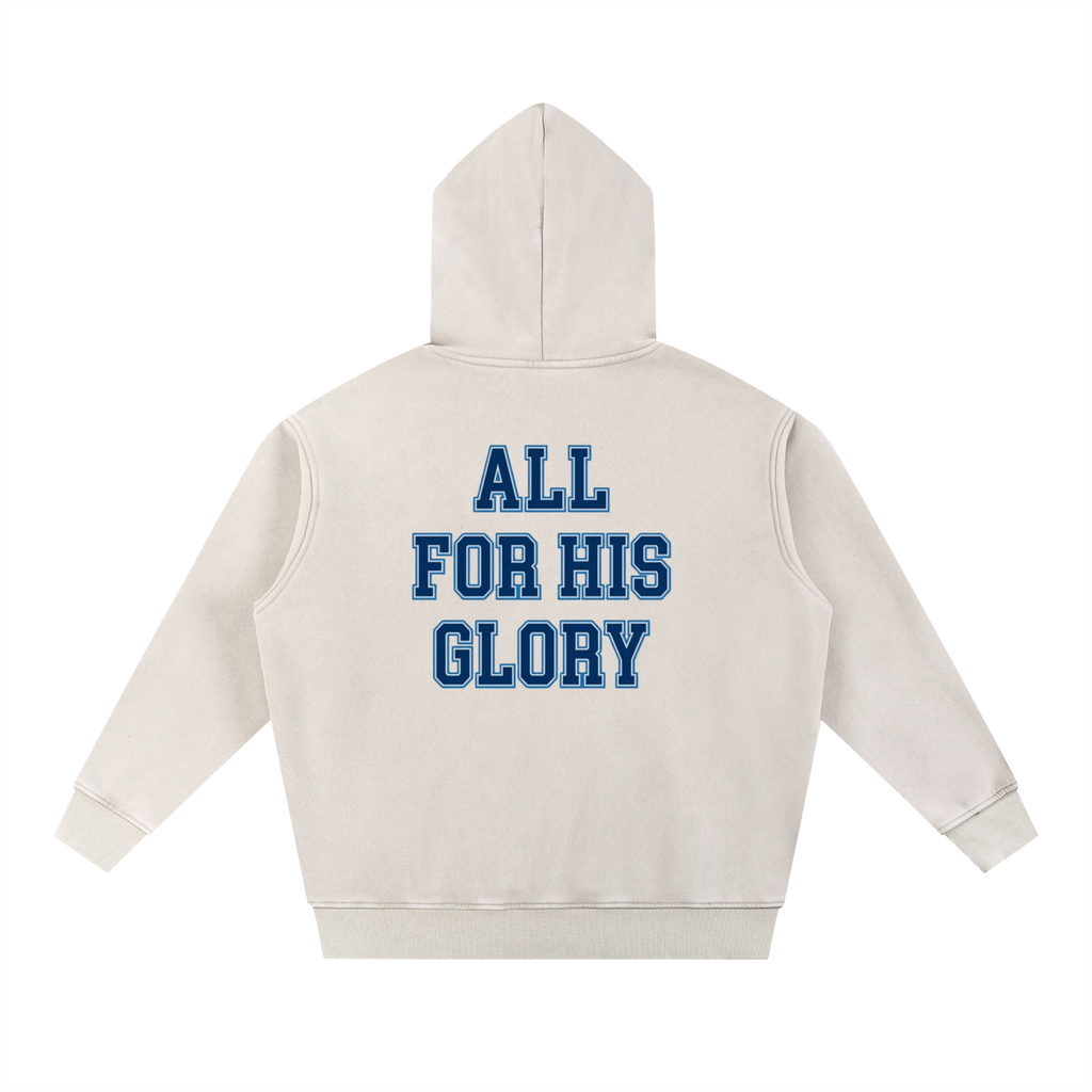 ALL FOR HIS GLORY-SNOW WASH HOODIE