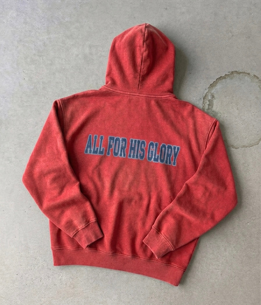 ALL FOR HIS GLORY BLUE-SNOW WASH OVERSIZED HOODIE
