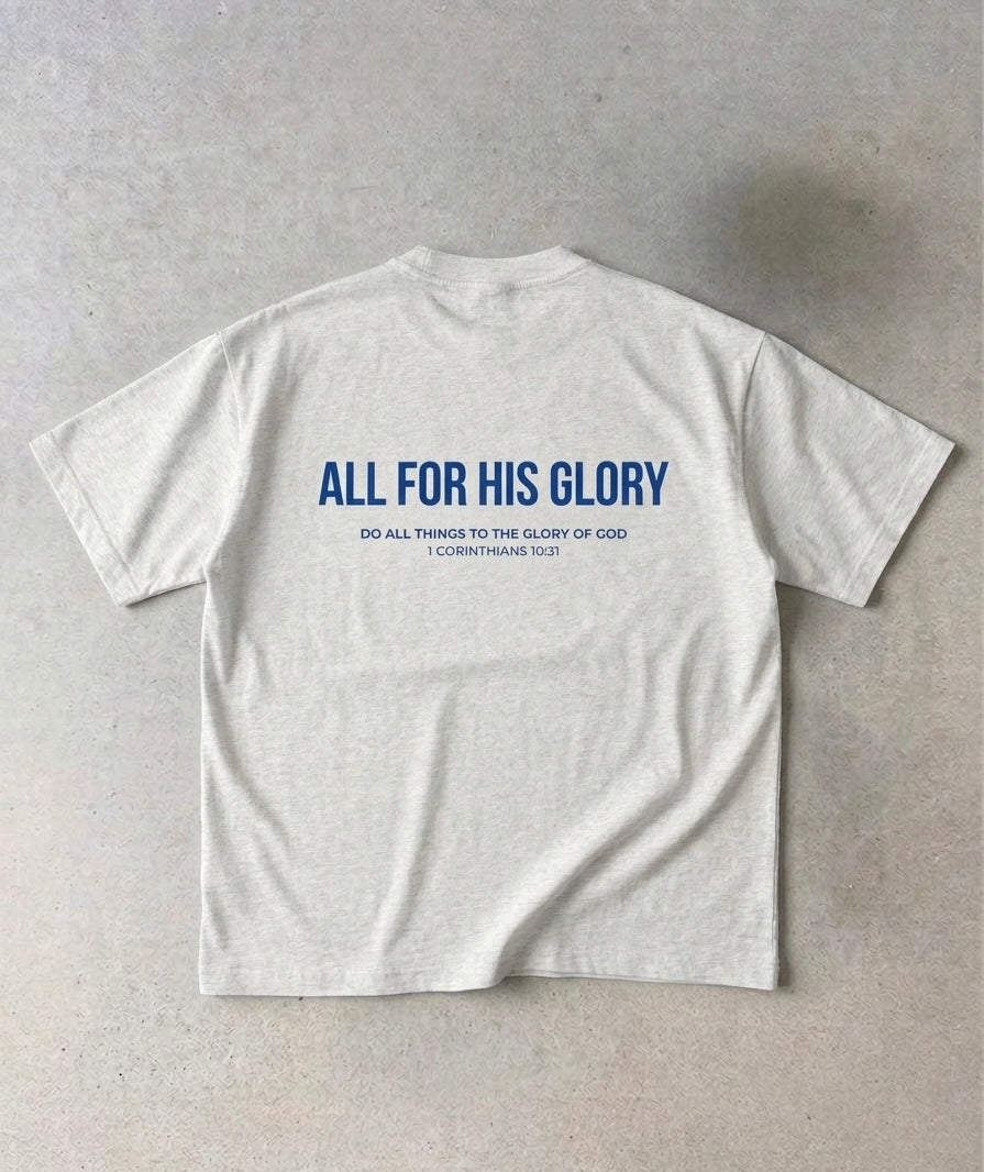 ALL FOR HIS GLORY-CROPPED BOXY TEE