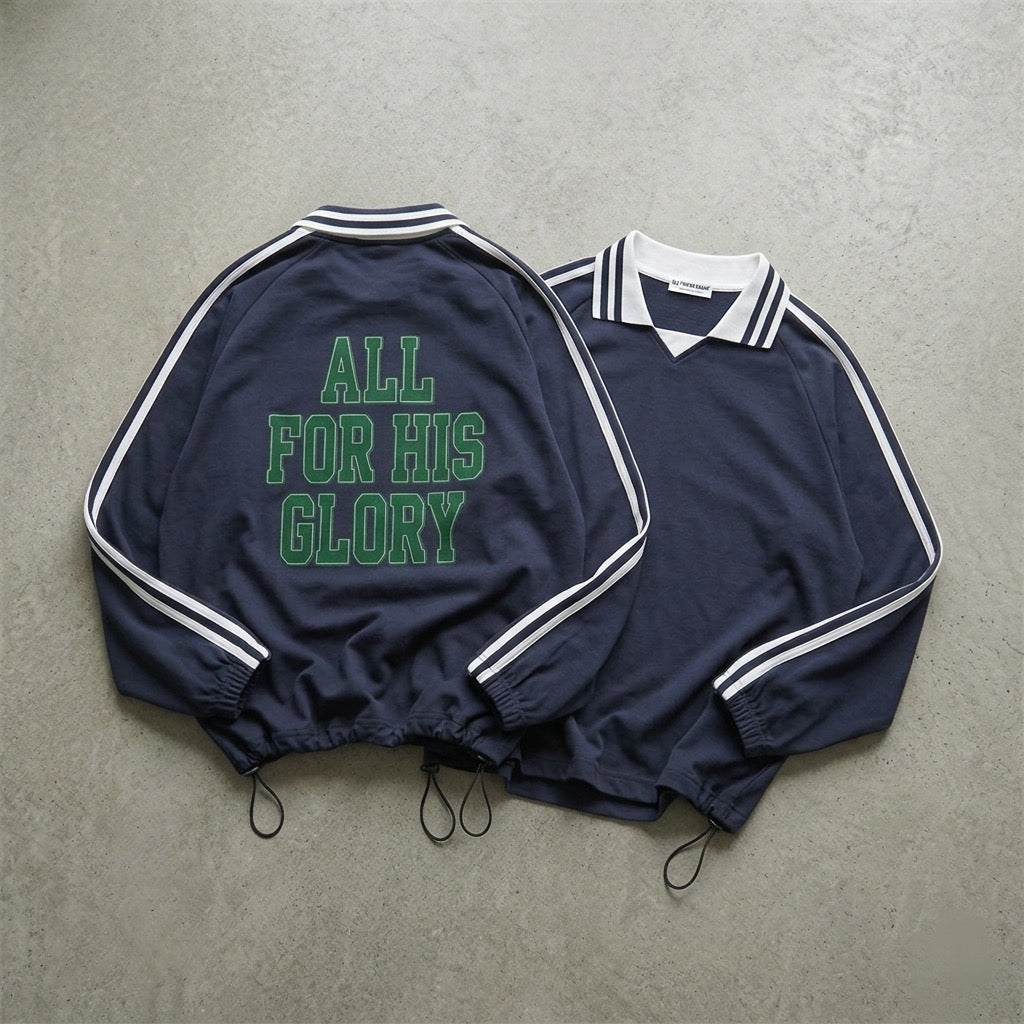 ALL FOR HIS GLORY-COLLAR SWEATSHIRT