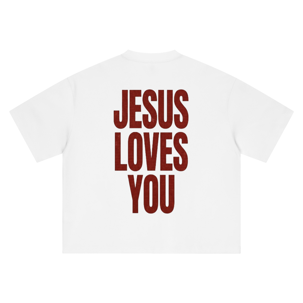 JESUS LOVES YOU-HEAVY BOXY TEE