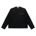 ALL FOR HIS GLORY-BOXY WAFFLE RAW EDGE LONGSLEEVE