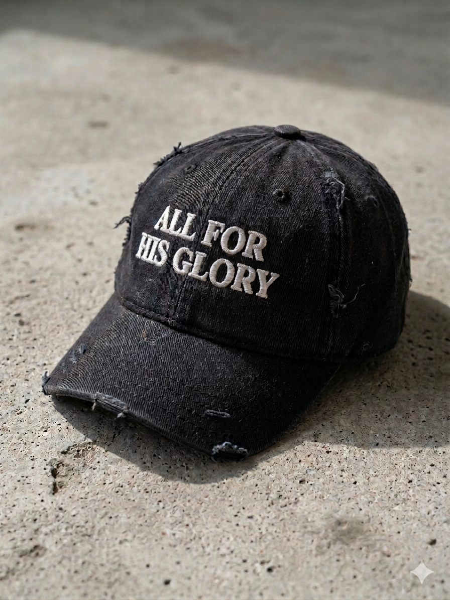 ALL FOR HIS GLORY-EMBROIDED CAP