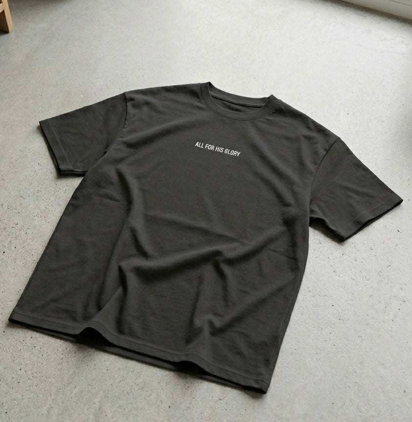 ALL FOR HIS GLORY-EMBROIDED OVERSIZED BOXY TEE