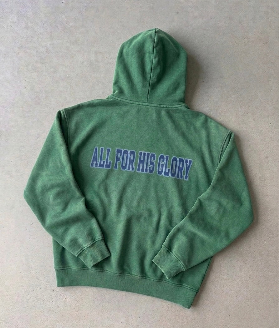 ALL FOR HIS GLORY BLUE-SNOW WASH OVERSIZED HOODIE
