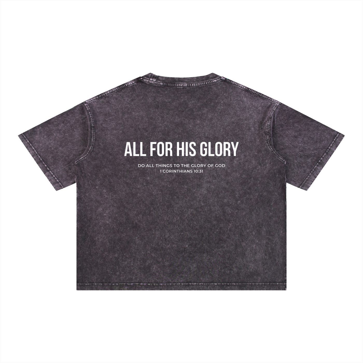 ALL FOR HIS GLORY-MINERAL WASH CROPPED BOXY TEE