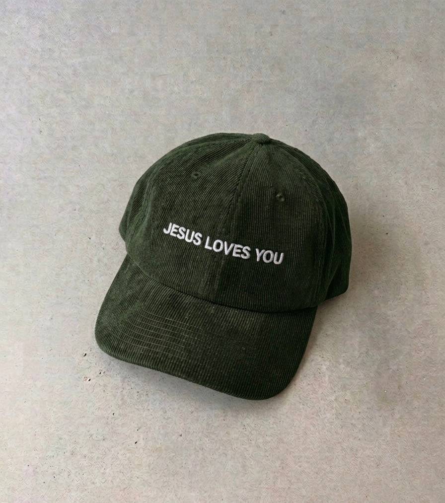 JESUS LOVES YOU-EMBROIDED MANCHESTER CAP