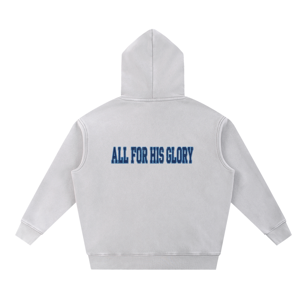 ALL FOR HIS GLORY BLUE-SNOW WASH OVERSIZED HOODIE