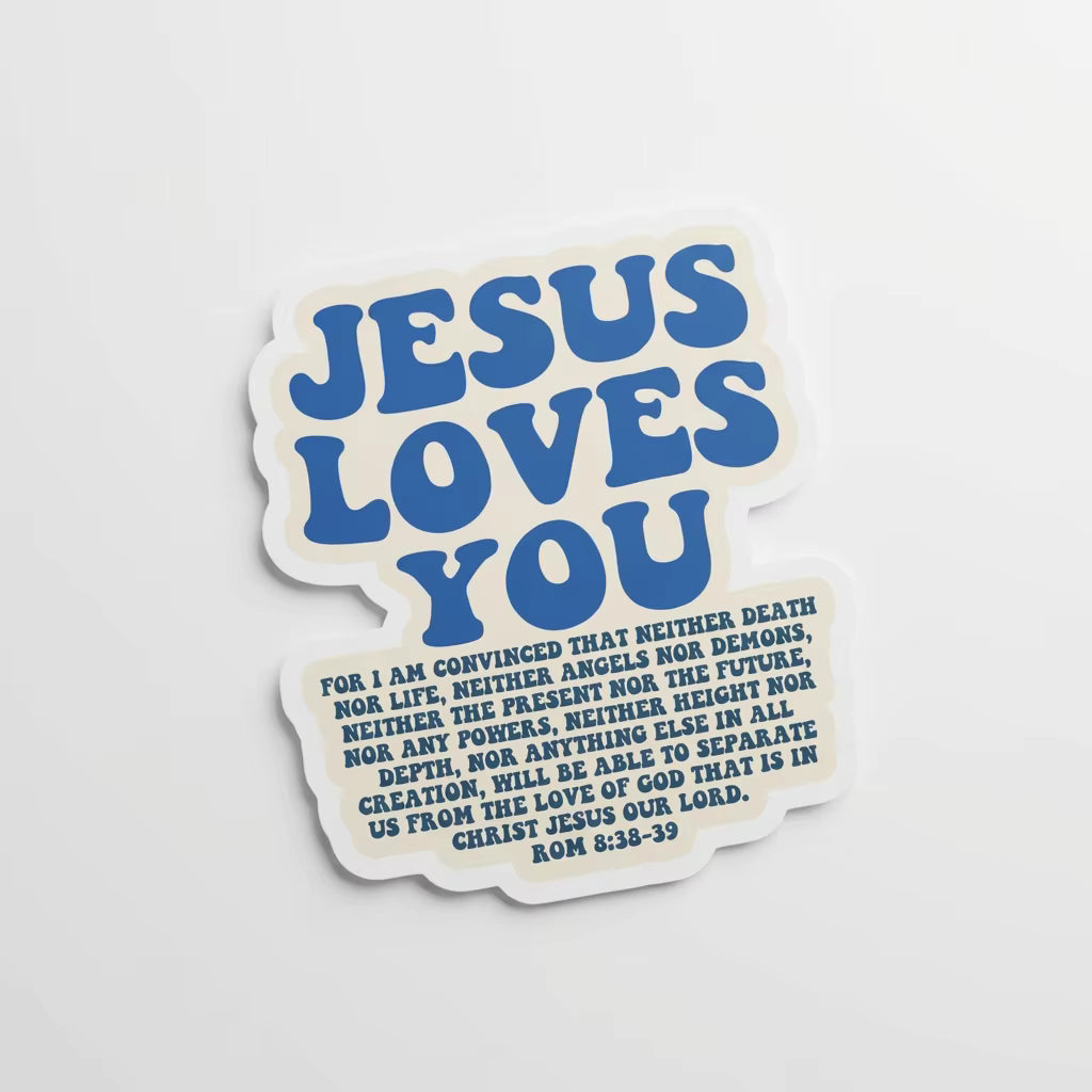 Jesus Loves You ”Blue”-sticker