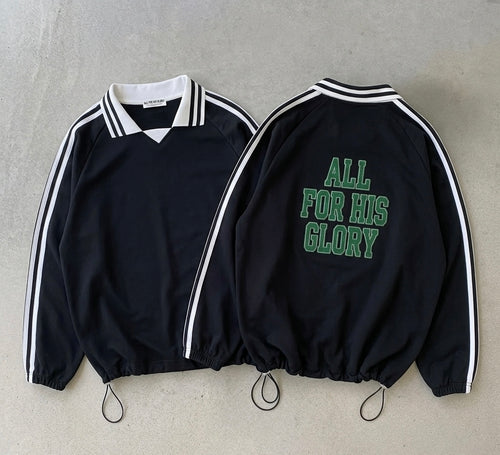 ALL FOR HIS GLORY-COLLAR SWEATSHIRT