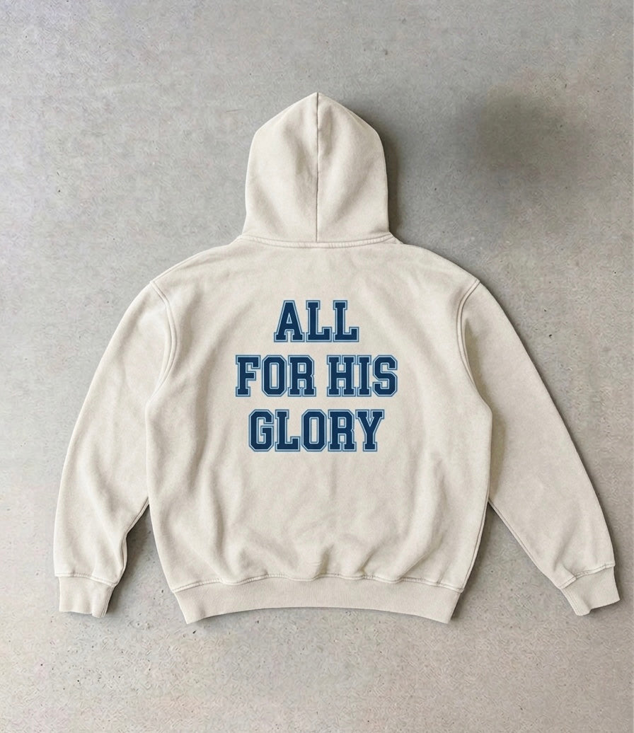 ALL FOR HIS GLORY-SNOW WASH HOODIE