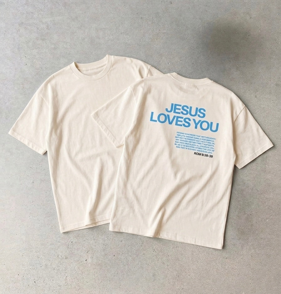 JESUS LOVES YOU-OVERSIZED BOXY TEE