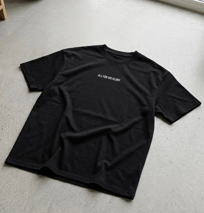 ALL FOR HIS GLORY-EMBROIDED OVERSIZED BOXY TEE