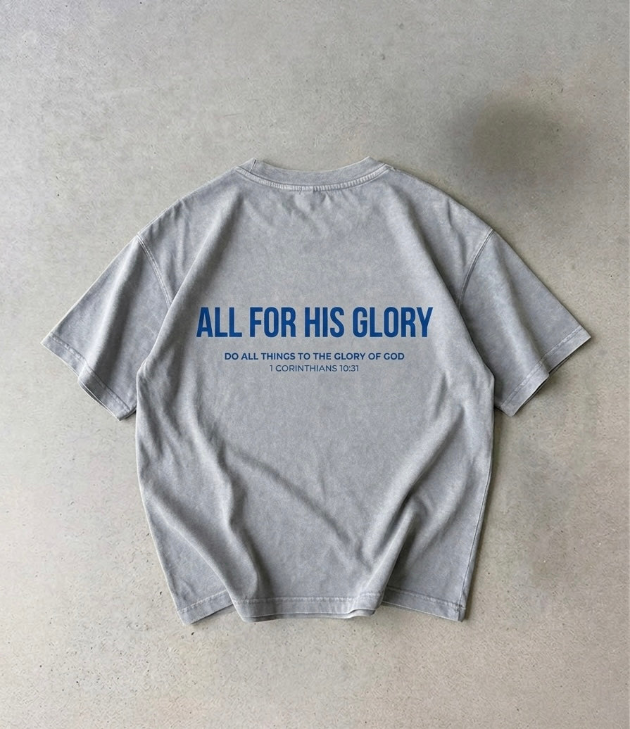 ALL FOR HIS GLORY-MINERAL WASH CROPPED BOXY TEE