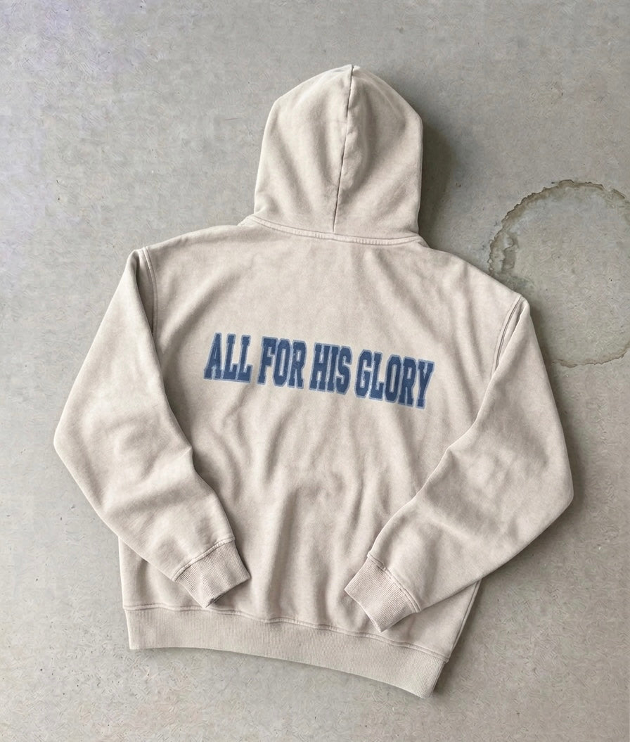 ALL FOR HIS GLORY BLUE-SNOW WASH OVERSIZED HOODIE