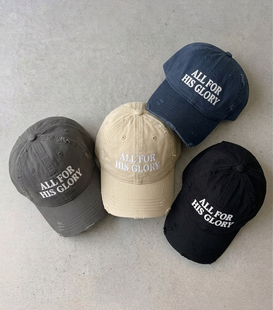 ALL FOR HIS GLORY-EMBROIDED CAP