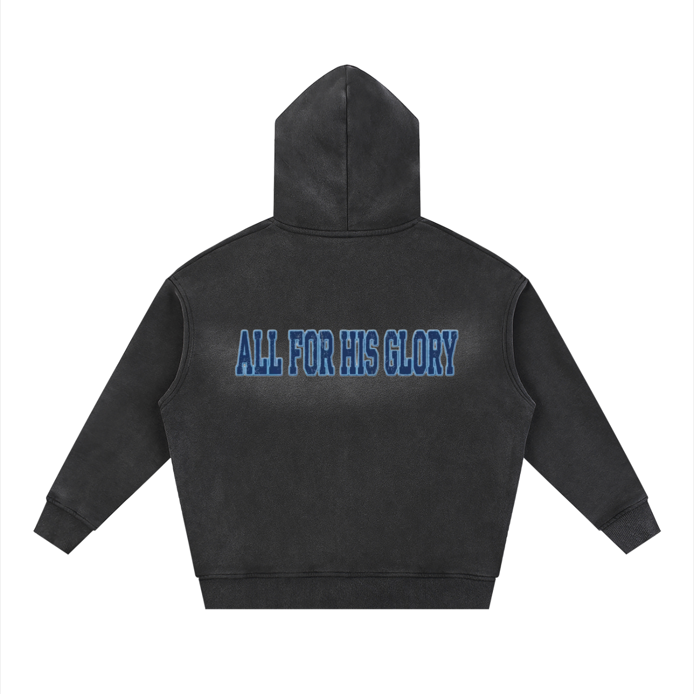 ALL FOR HIS GLORY- SUNFADE ZIPPER BOXY FLEECE
