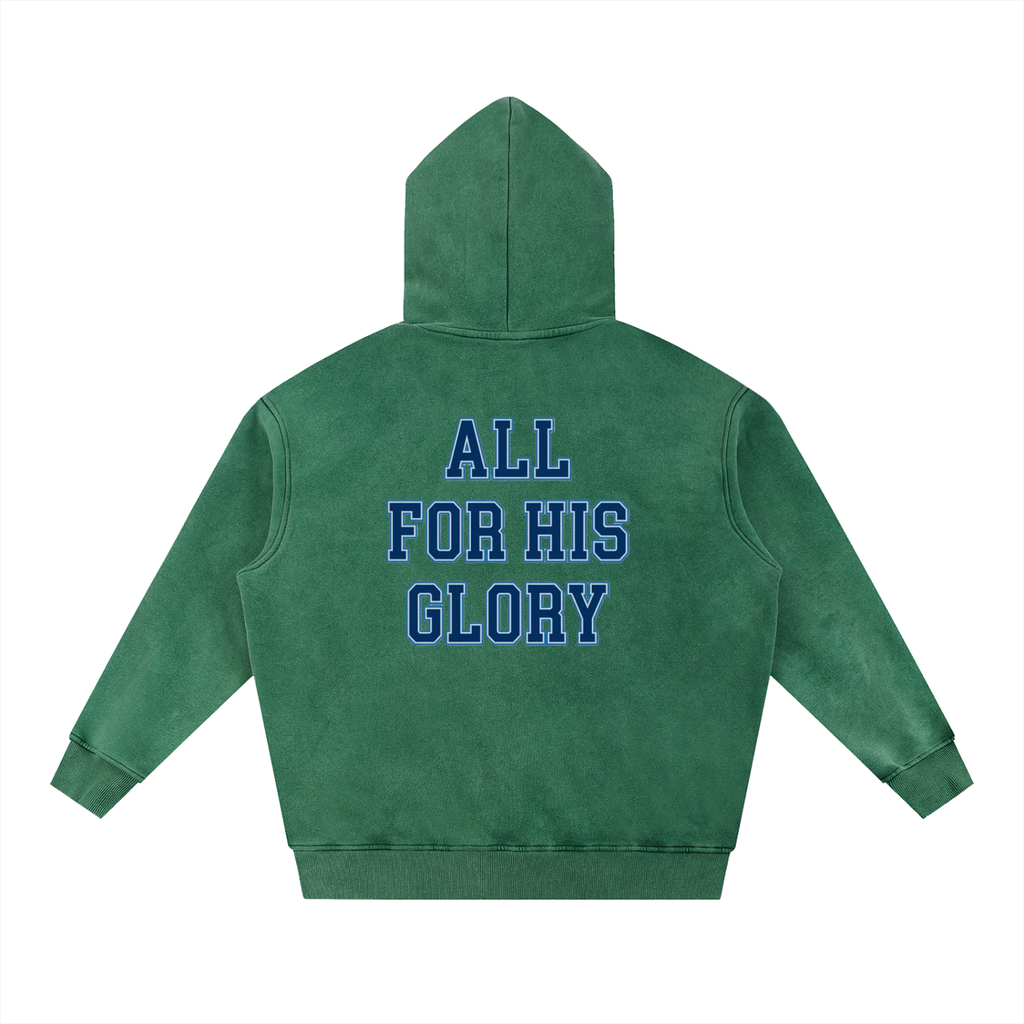 ALL FOR HIS GLORY-SNOW WASH HOODIE