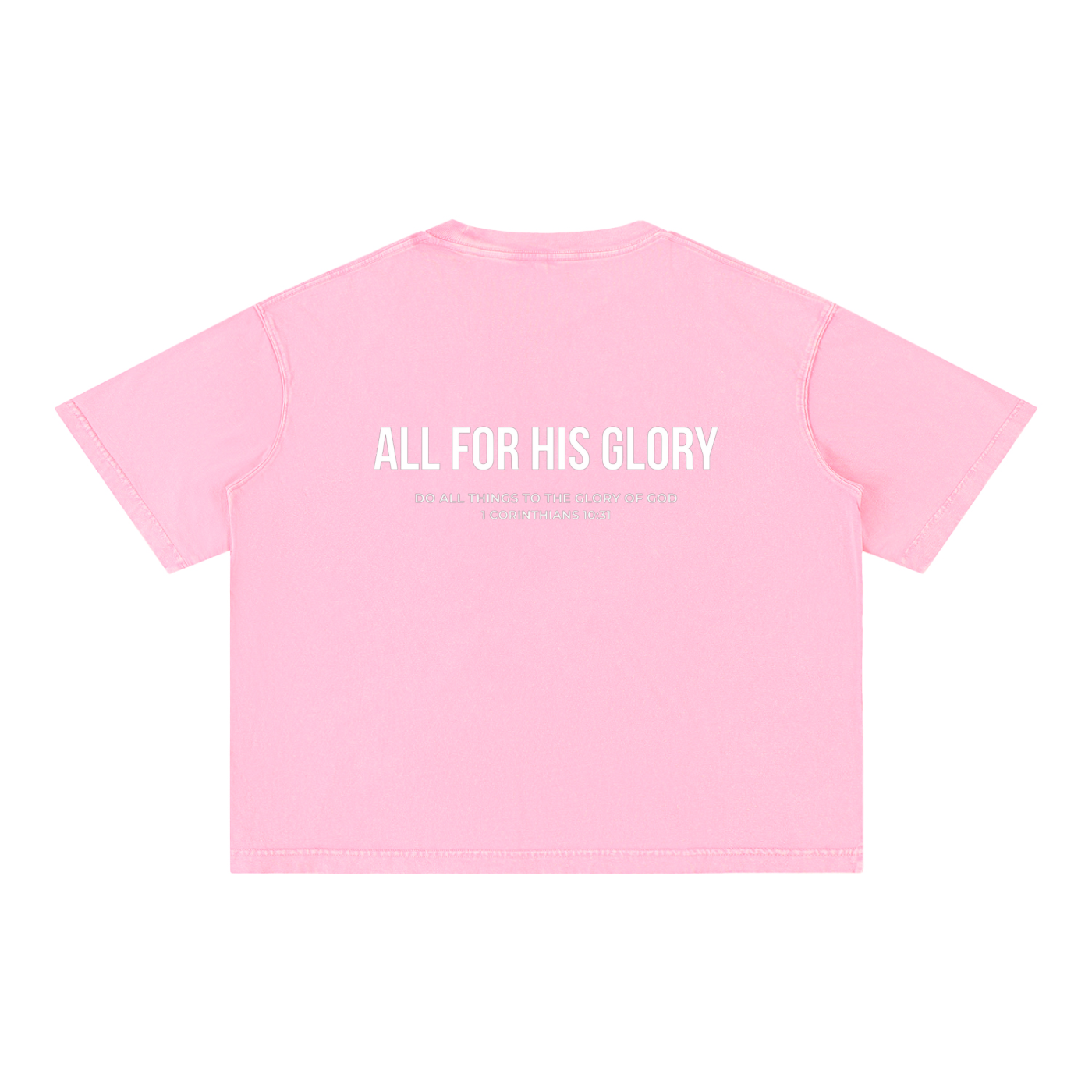 ALL FOR HIS GLORY-MINERAL WASH CROPPED BOXY TEE