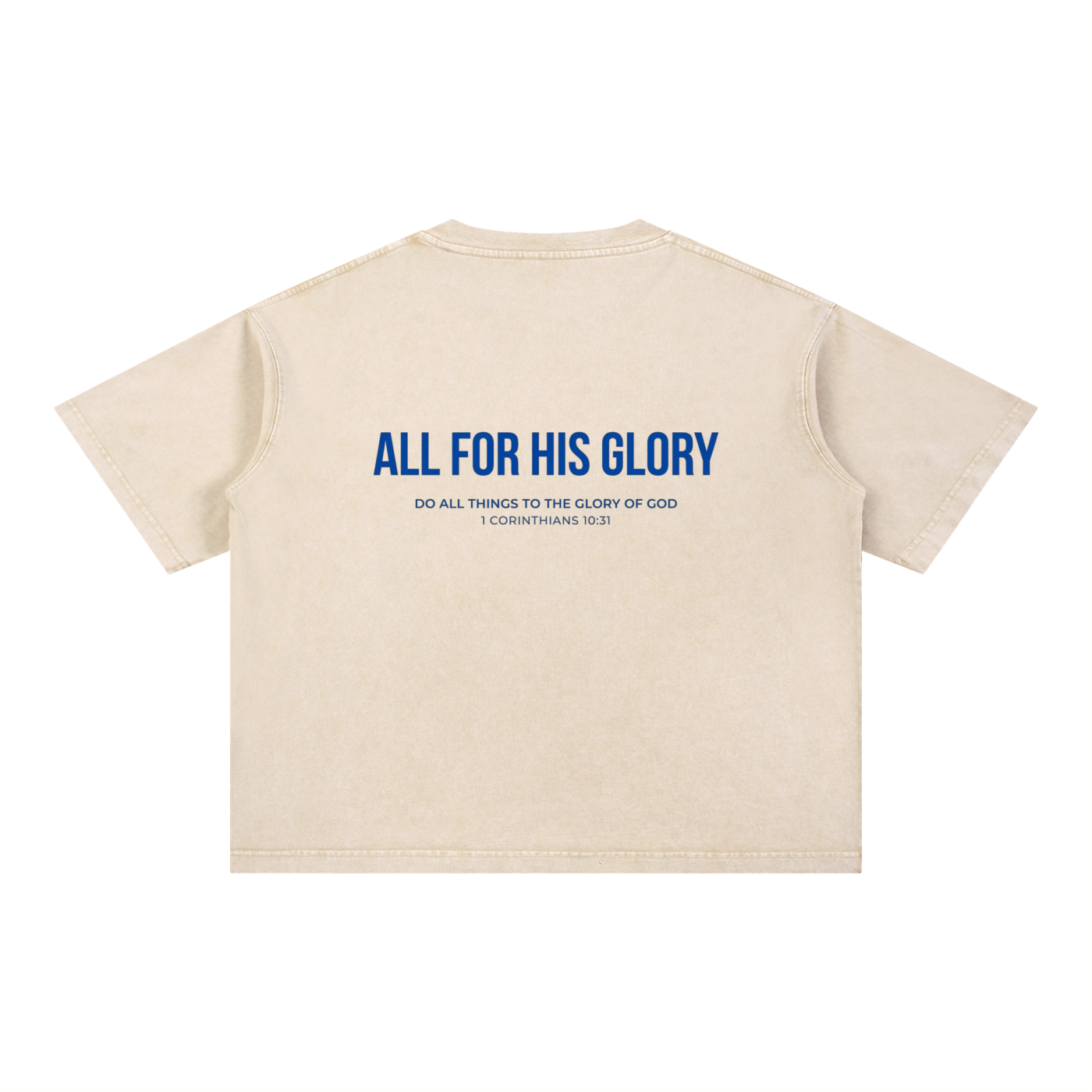 ALL FOR HIS GLORY-MINERAL WASH CROPPED BOXY TEE