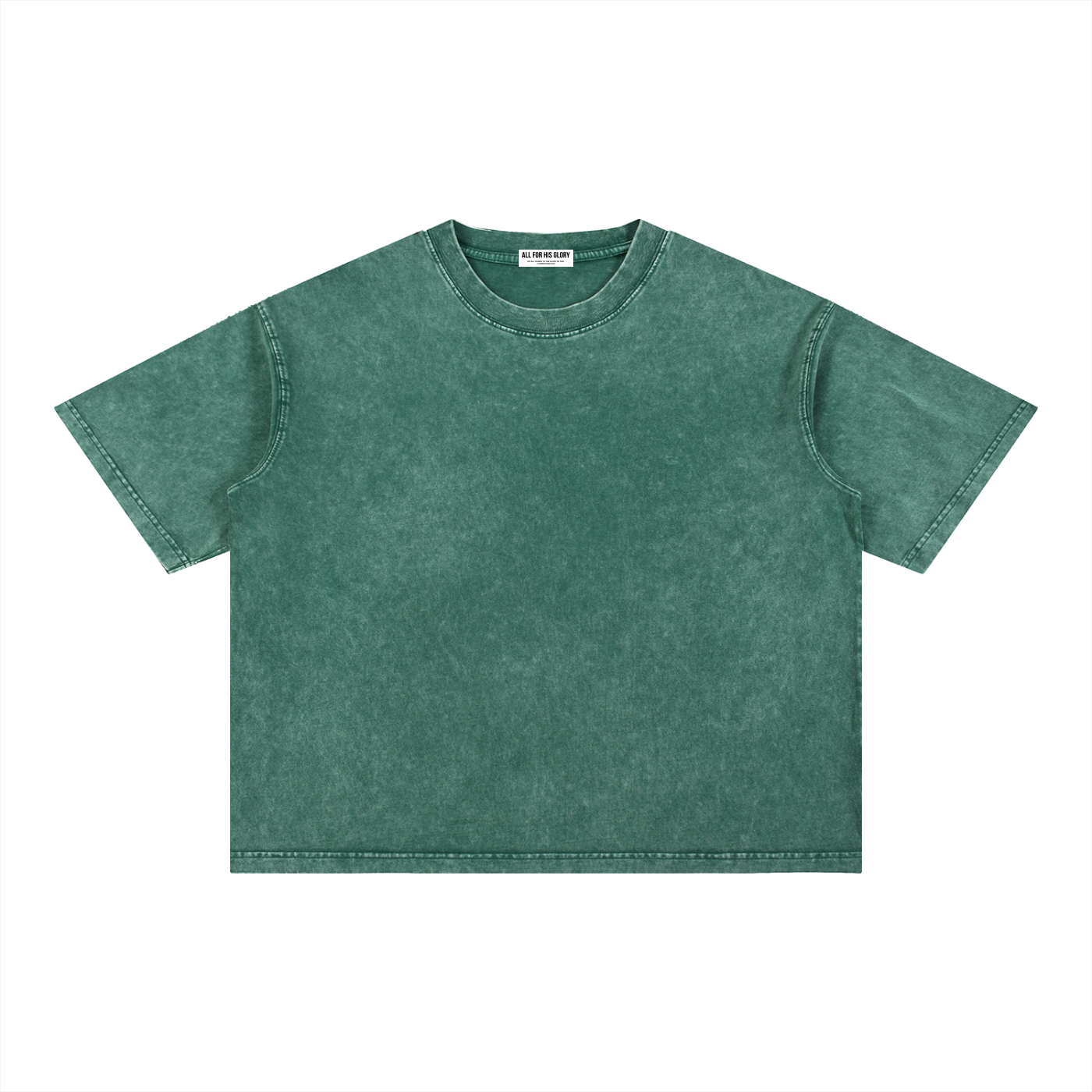 ALL FOR HIS GLORY-MINERAL WASH CROPPED BOXY TEE