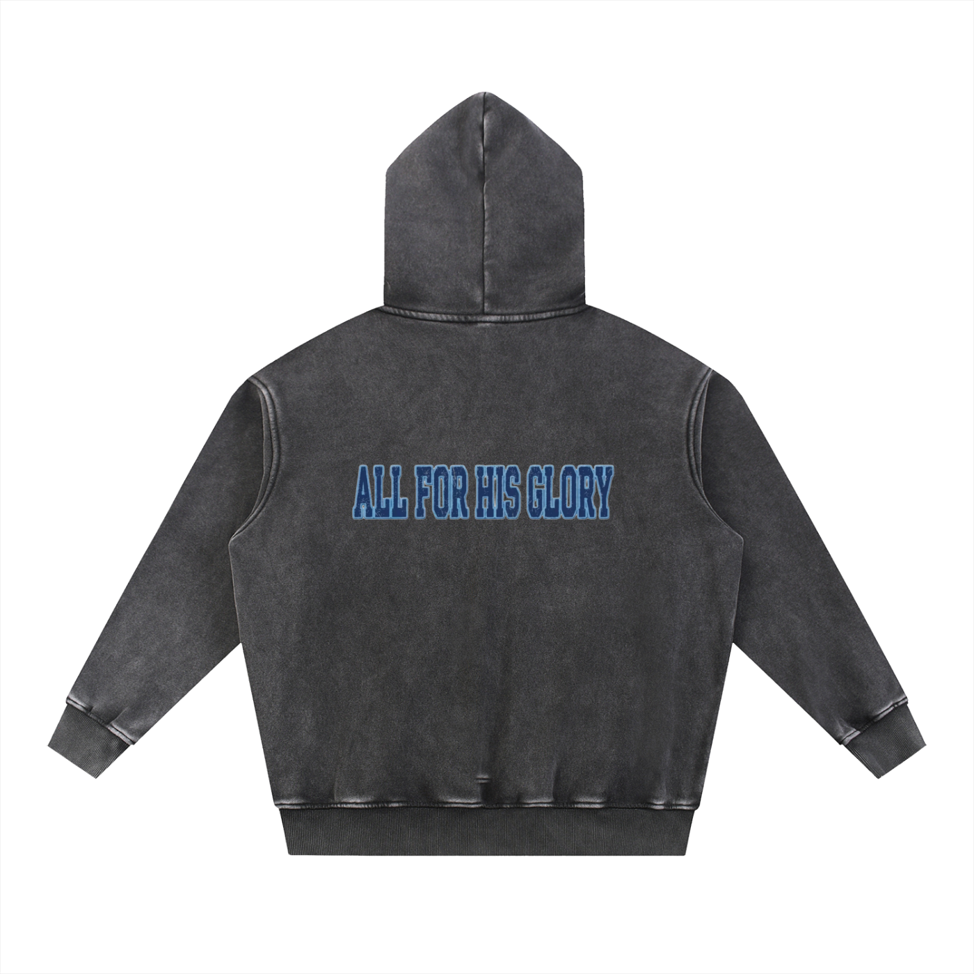 ALL FOR HIS GLORY BLUE-SNOW WASH OVERSIZED HOODIE