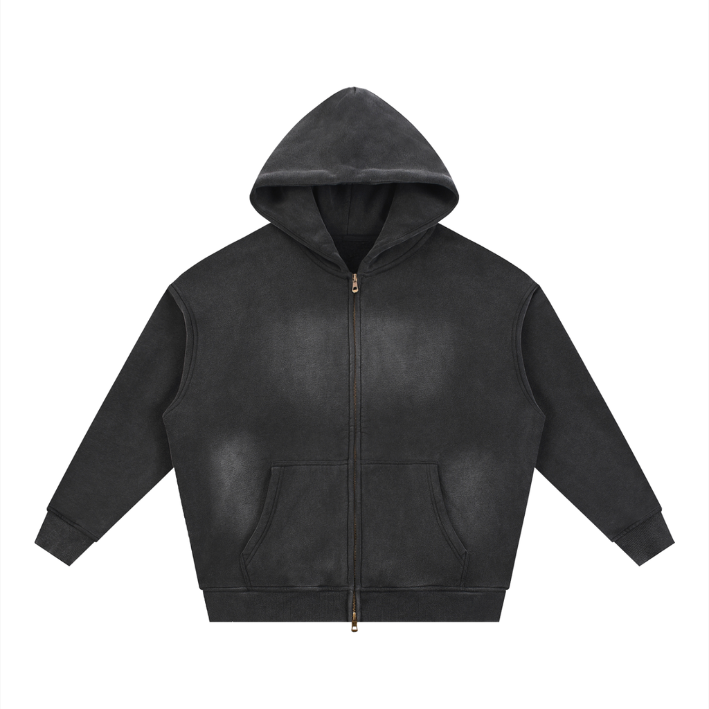 ALL FOR HIS GLORY- SUNFADE ZIPPER BOXY FLEECE