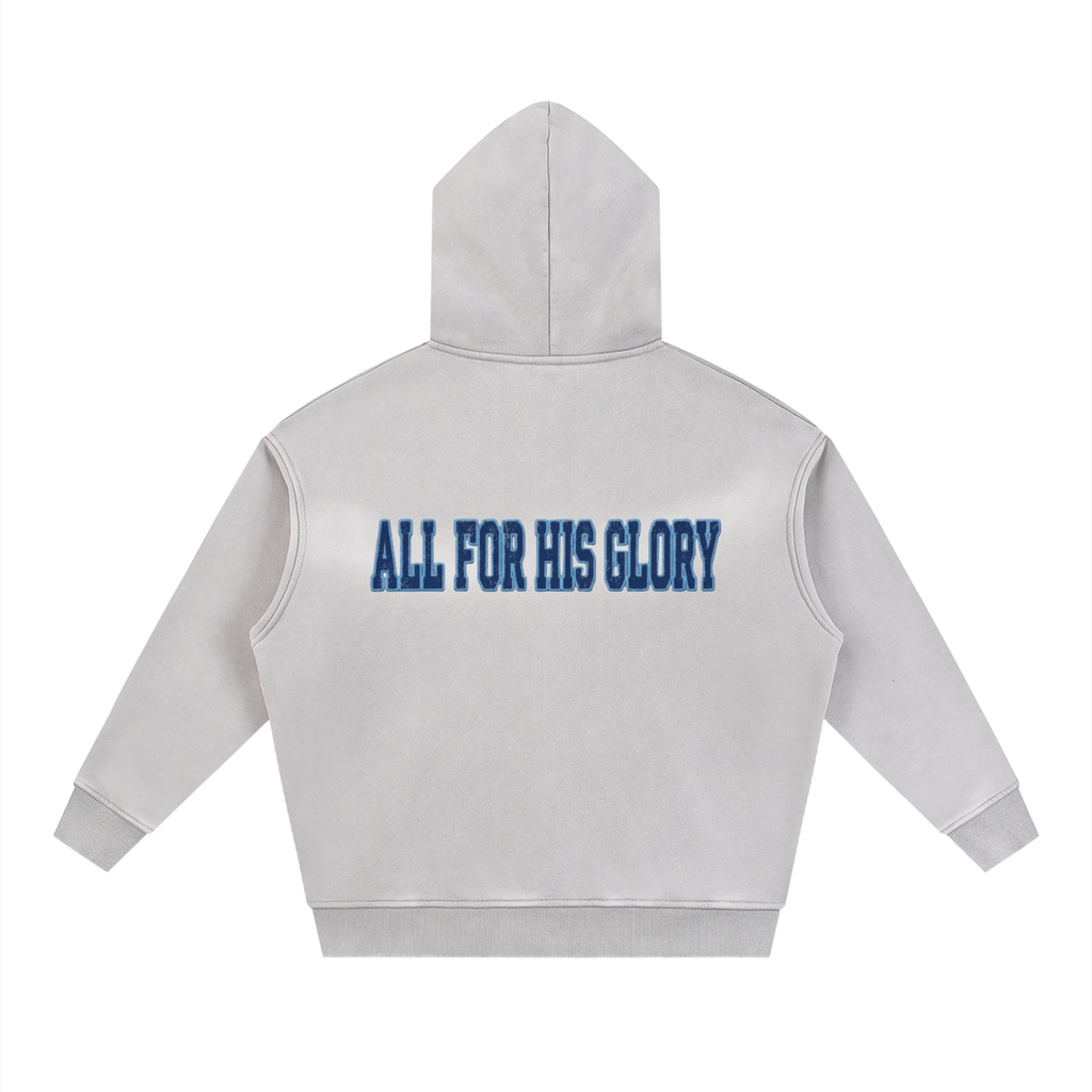ALL FOR HIS GLORY- SUNFADE ZIPPER BOXY FLEECE