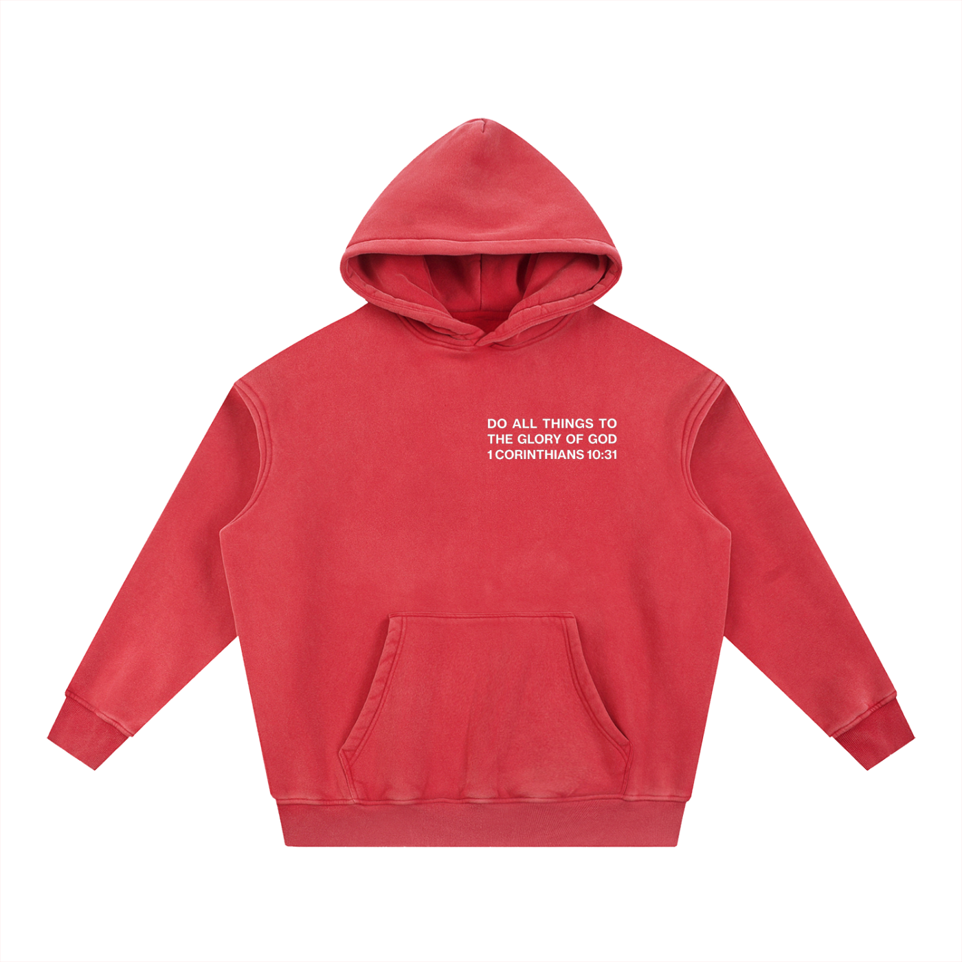 ALL FOR HIS GLORY WHITE-SNOW WASH OVERSIZED HOODIE