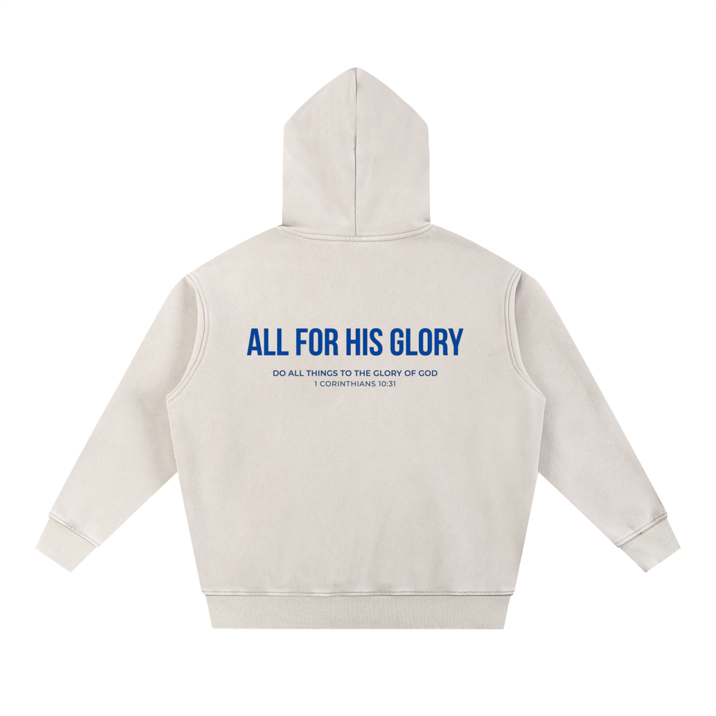 ALL FOR HIS GLORY-SNOW WASH HOODIE