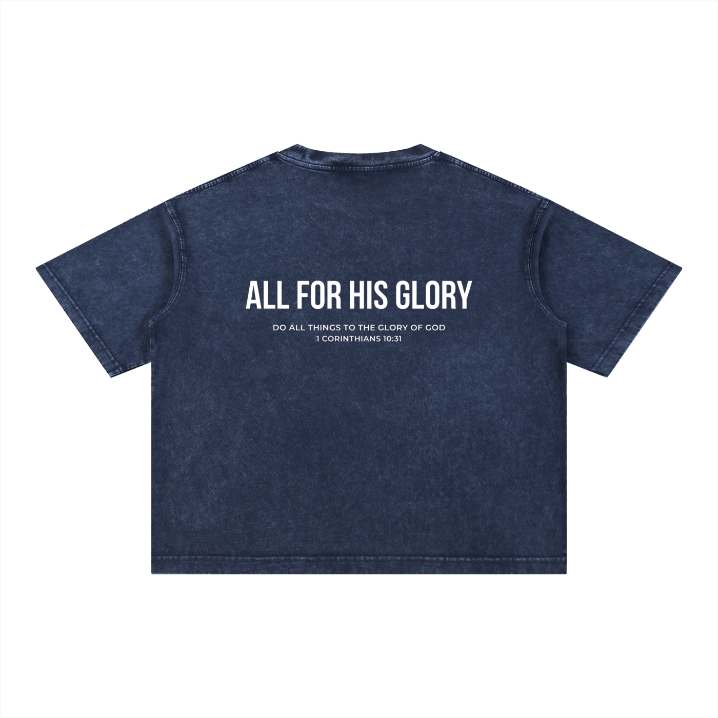 ALL FOR HIS GLORY-MINERAL WASH CROPPED BOXY TEE