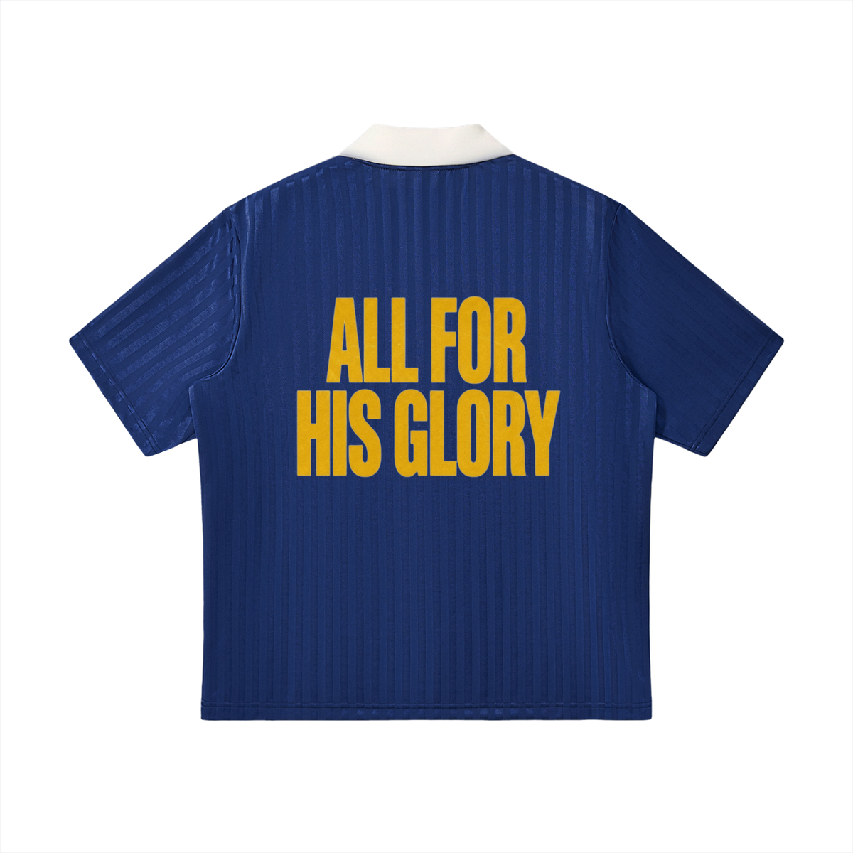 ALL FOR HIS GLORY-STRIPED SOCCER JERSEY