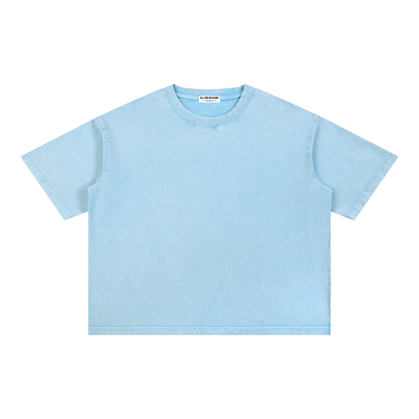 ALL FOR HIS GLORY-MINERAL WASH CROPPED BOXY TEE