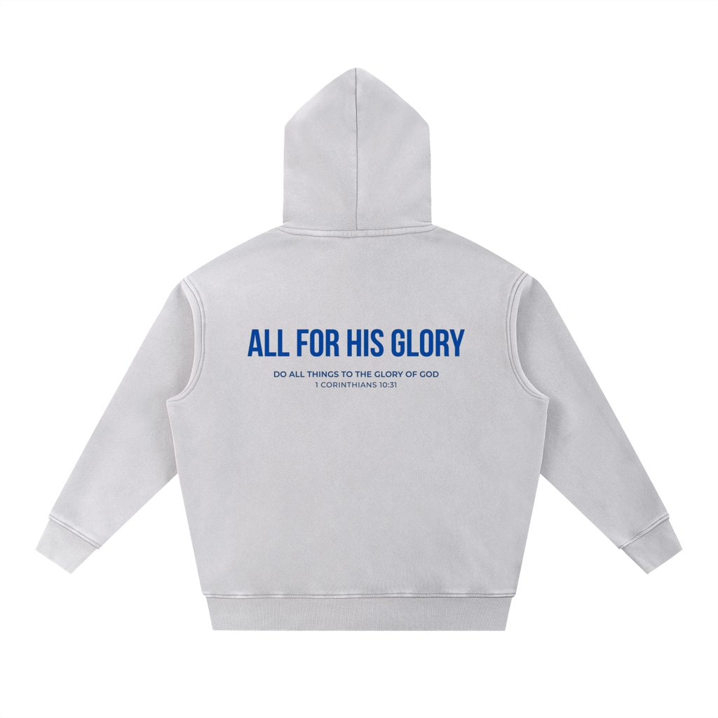 ALL FOR HIS GLORY-SNOW WASH HOODIE